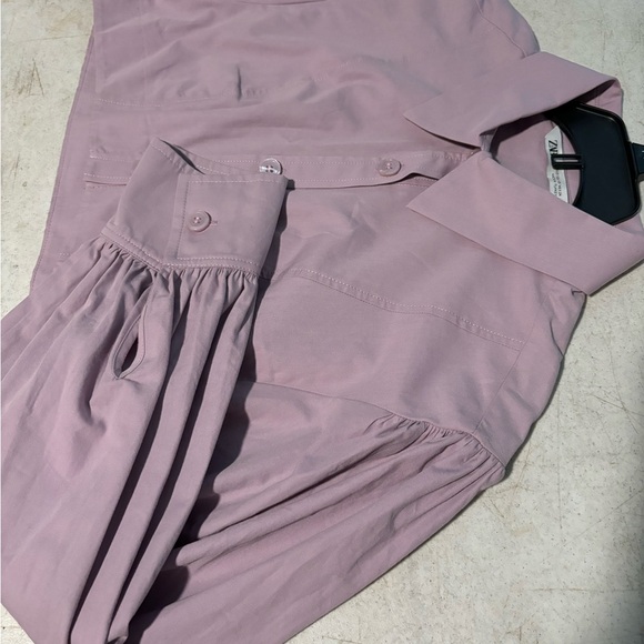 Zara Light Purple Cropped Button-Up Shirt - Picture 3 of 4